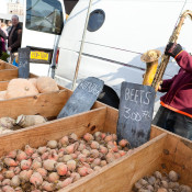 The weekend before Thanksgiving with the drawing of the raffle f