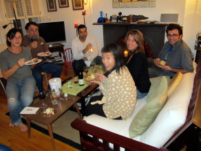 The lucky raffle winning dinner guests!